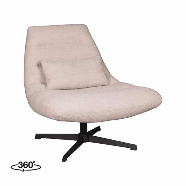 Fauteuil Nox 8211 Stof Naturel Boucl 8211 Metaal