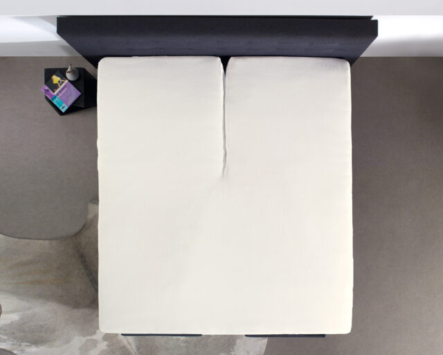 Splittopper Katoenen Hoeslaken Crme 160 X 200