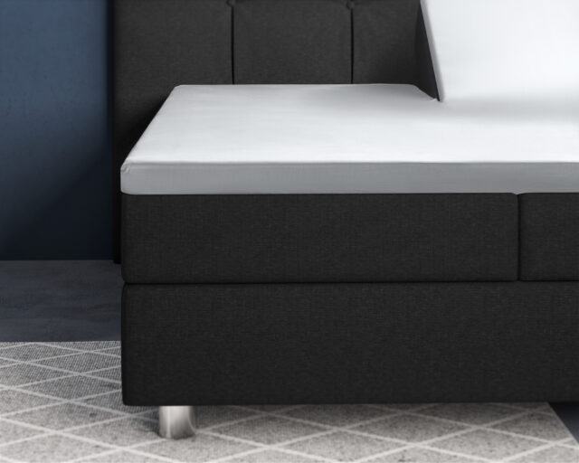 Splittopper Satijn Hoeslaken Wit 180 X 200