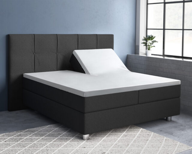 Splittopper Satijn Hoeslaken Wit 180 X 220