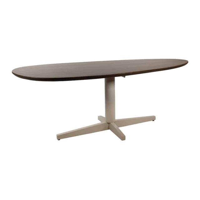 Eetkamertafel Taurus 8211 Mango Bruin Walnoot 8211 Beige Metaal 8211 Organisch 8211 220 Cm