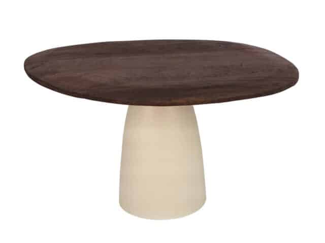 Eetkamertafel Brix Marron 8211 Bruin Hardhout 8211 Metaal 8211 140 Cm