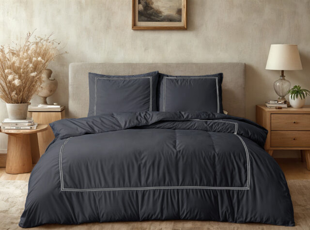 Brata Zwart Grijs Zwart 200 X 200 260