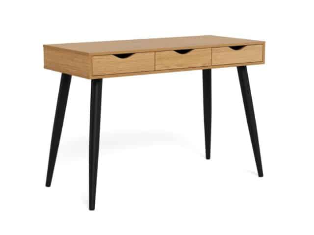 Bureau Neptun 8211 Mat Wild Eiken Melamine 8211 Mdf Blad 8211 Zwarte Poten