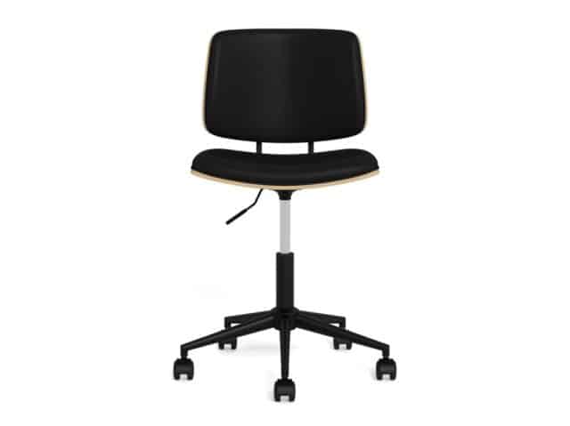 Bureaustoel Owen 8211 Pu Zwart 8211 Eikenhout