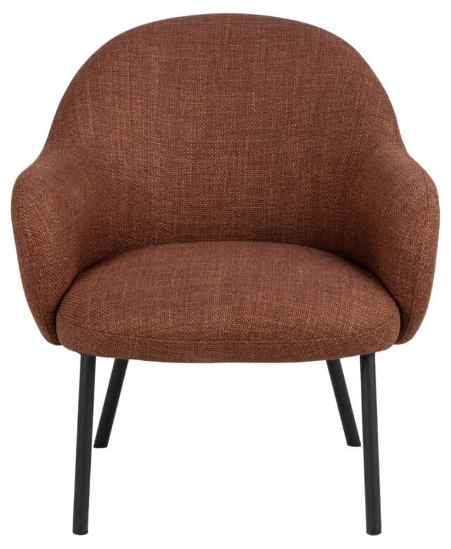 Loungestoel Spencer 8211 Stof Terracotta 8211 Metaal