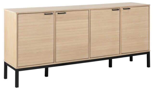 Dressoir Kensington 8211 Wit Gepigmenteerd Geolied Eikenfineer 8211 180 Cm 8211 4 Deuren