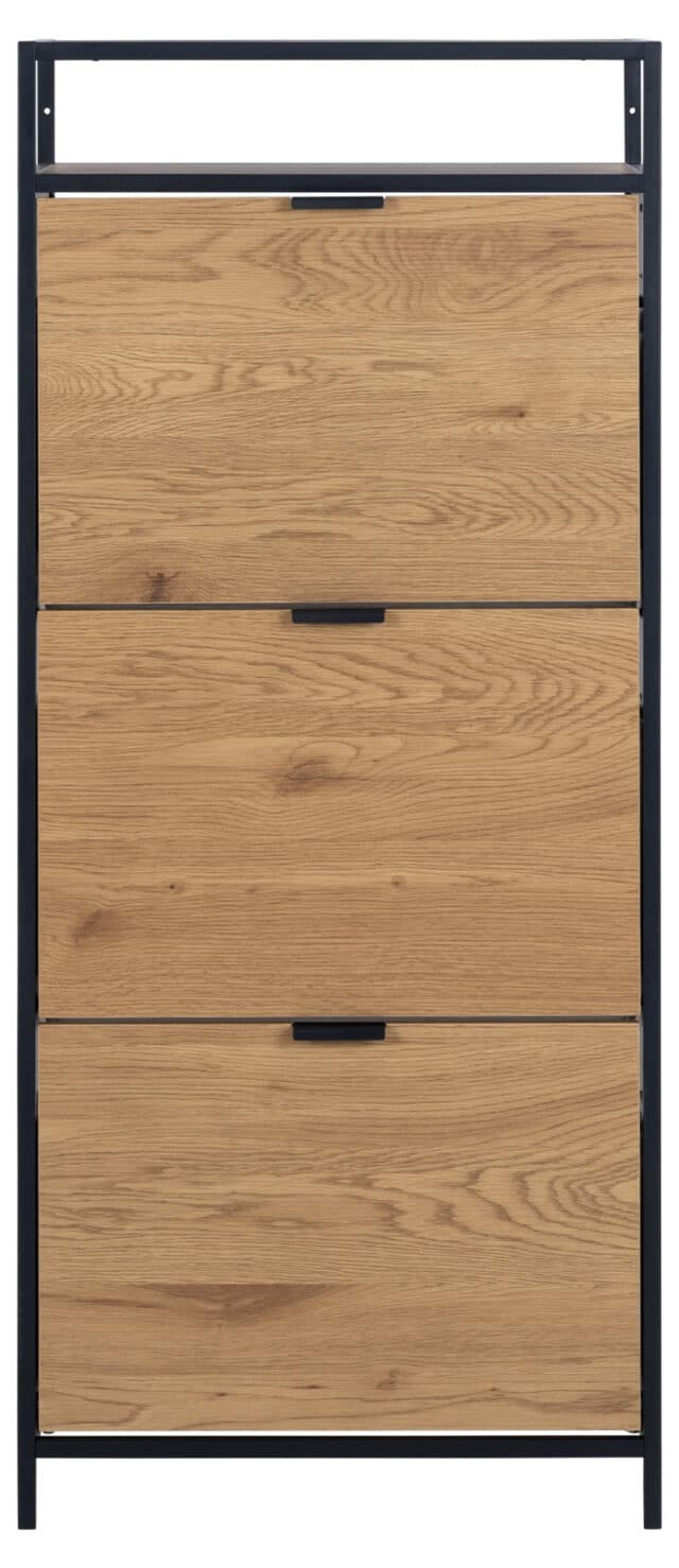 Schoenenkast Seaford 8211 Wild Eikenlook 8211 Metaal