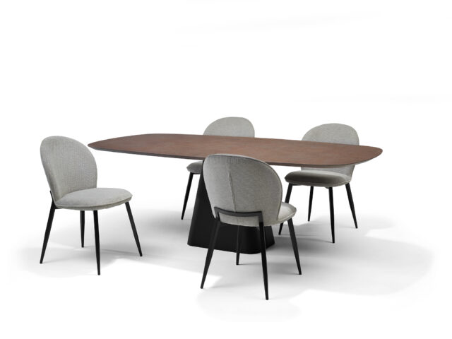 Eetkamertafel Basis 8211 Deense Ovaal 8211 Ferro Brons 8211 Onderstel Tm05 8211 220 215 110 Cm