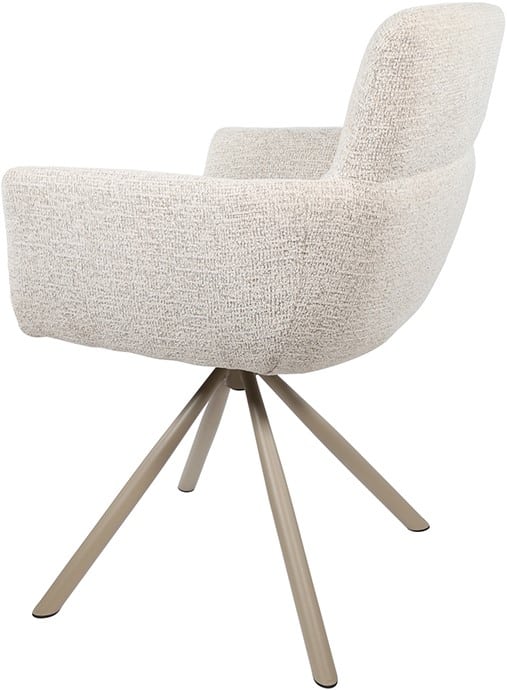 Eetkamerstoel Harry 8211 Stof Present Champagne 120 8211 Taupe Draaipoot 360 Minimale Bestelling 2 Stuks