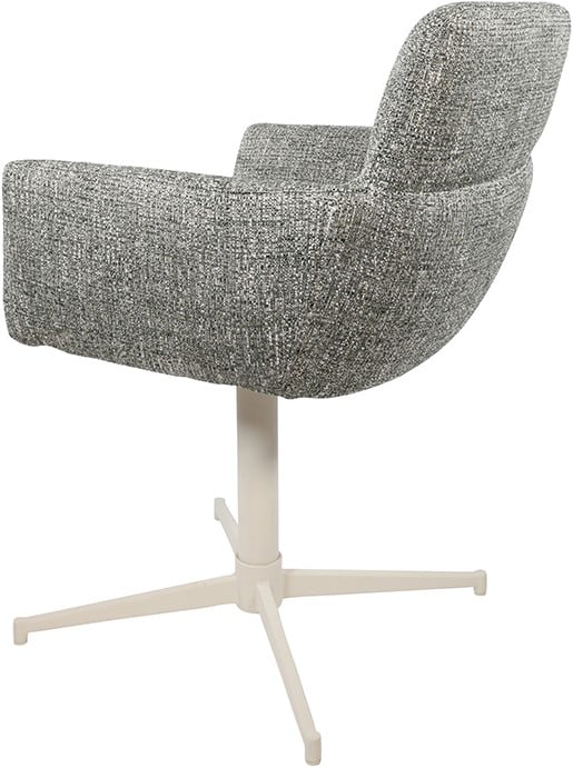 Eetkamerstoel William 8211 Stof Field Groen 356 8211 Gebroken Wit Draaipoot 360 Minimale Bestelling 2 Stuks