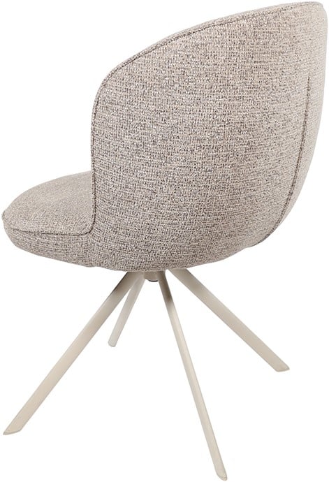 Eetkamerstoel Kate 8211 Stof Present Sandy 121 8211 Gebroken Wit Draaipoot 360 Minimale Bestelling 2 Stuks