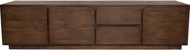 Tv Dressoir Bloemfontein 8211 Massief Gezandstraald Mangohout 190 Cm Met 3 Deuren En 2 Lades