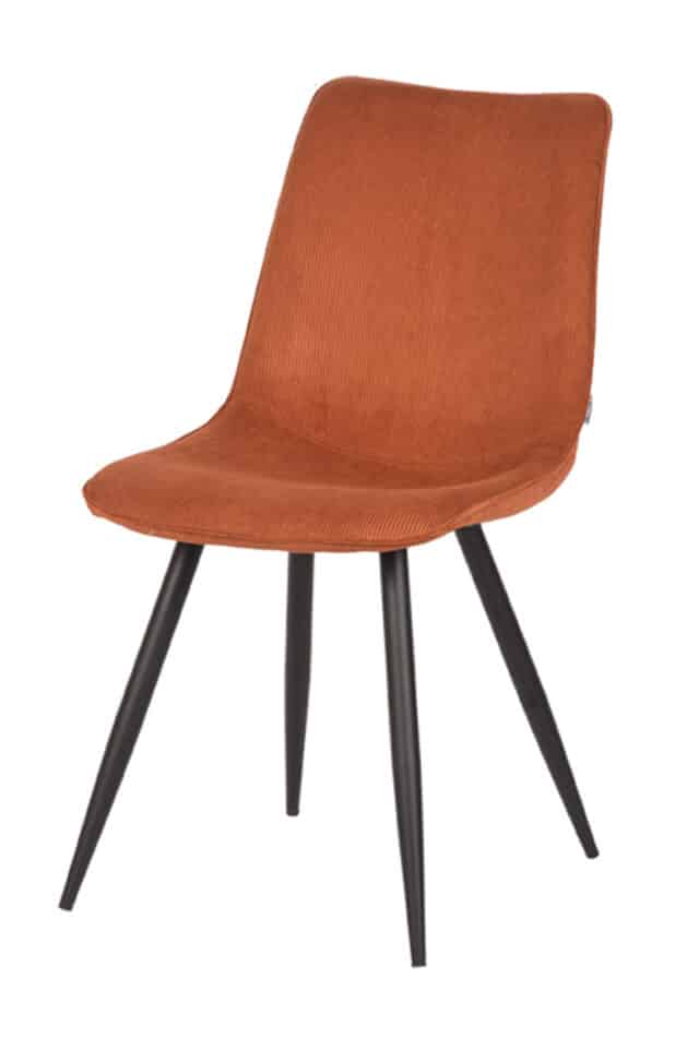 Eetkamerstoel Jort 8211 Stof Rust Ribcord 8211 Metaal Minimale Bestelling 2 Stuks