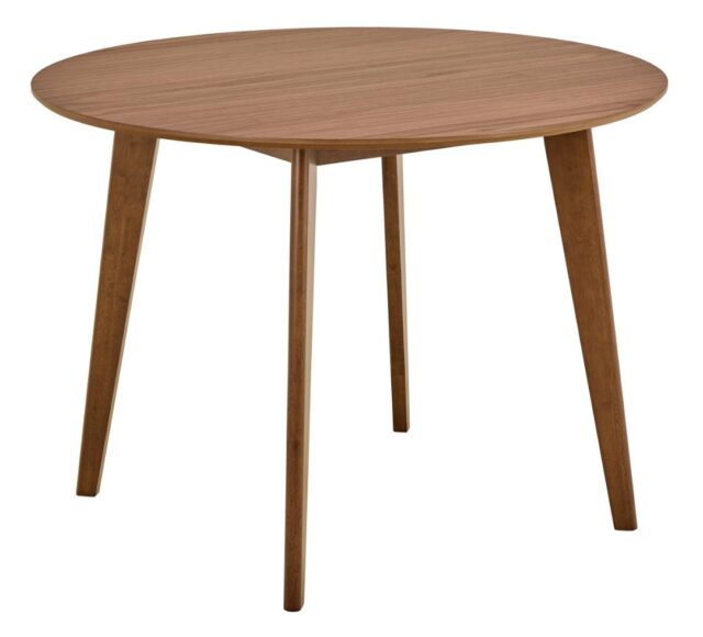 Eetkamertafel Roxby 8211 Mat Walnoot Fineer 8211 Rubberwood Poten 8211 105 Cm