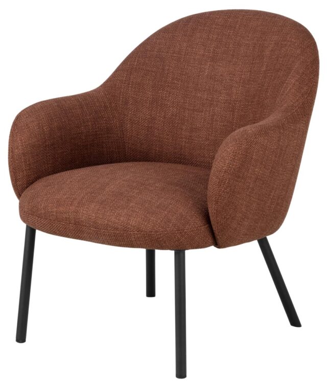 Loungestoel Spencer 8211 Stof Basel Terracotta 8211 Metaal