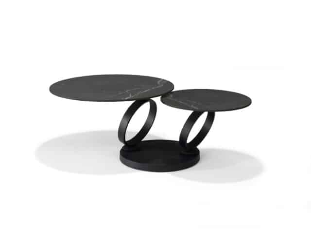 Orion Salontafel B 5706 8211 Zwart Deckstone 8211 2 Draaibare Bladen