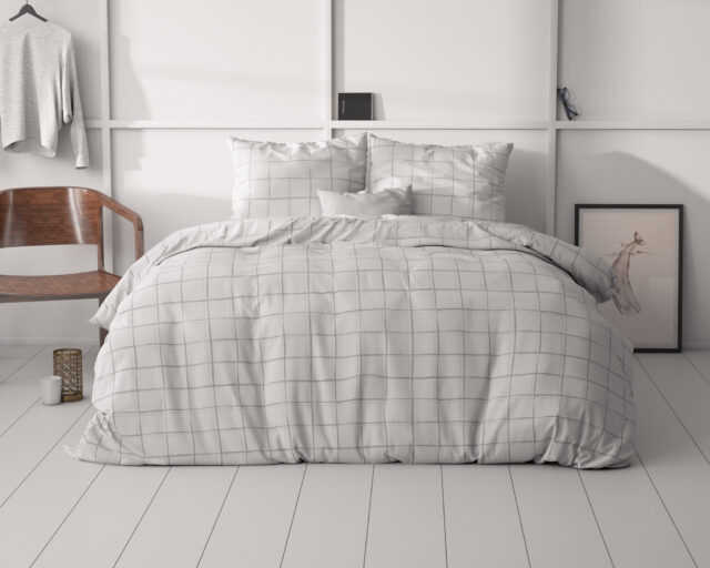 Geruit Grijs 140 X 220