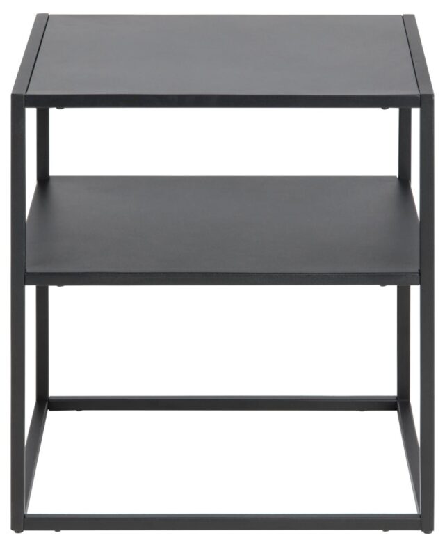 Nachtkastje Newton 8211 Mat Zwart 8211 Metaal 8211 Breedte 45 Cm