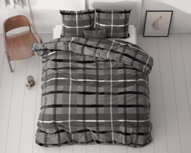 Vintage Geruit Antraciet 200 X 200 220