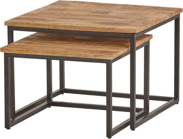 Cuba Vierkante Salontafels Set Van 2 Middelgroot