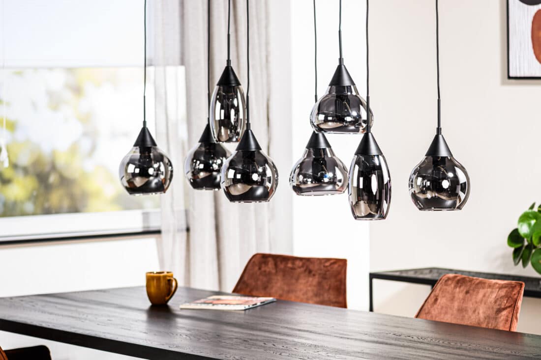 Hanglamp H340 8211 Gerookt Glas 8211 8 Lichts