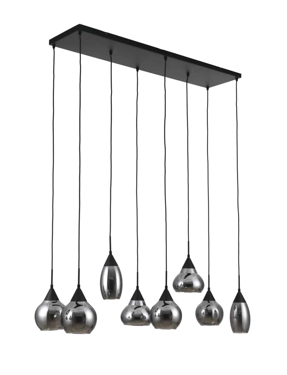 Hanglamp H340 8211 Gerookt Glas 8211 8 Lichts