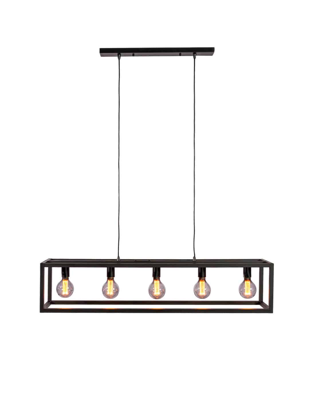 Hanglamp H340 8211 Zwart 8211 Metaal 8211 5 Lichts