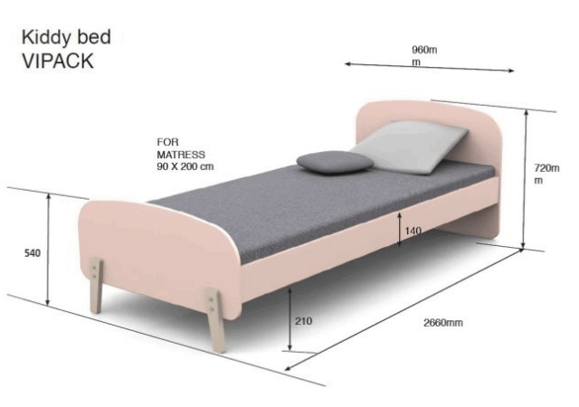 Deze Kiddy Combinatie In Roze Bestaat Uit Een Bed 90 215 200 Nachtkastje En Speelkoffer