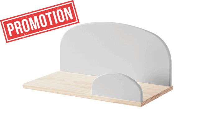 Kiddy Hangplank 45cm Koel Grijs