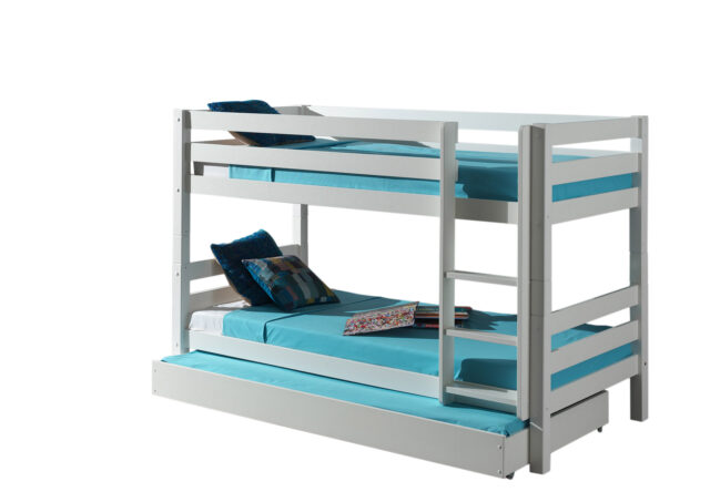 Deze Pino Combinatie Bestaat Uit Een Wit Pino Stapelbed En Een Wit Pino Rolbed 90 X 195 Cm