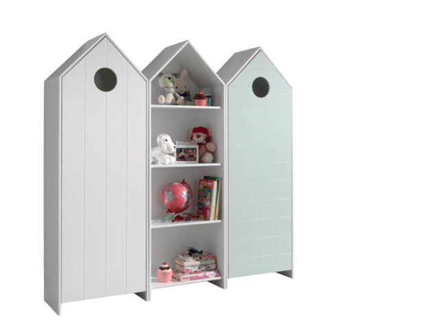 Deze Casami Combinatie Bestaat Uit 3 Kasten 2 Kastjes N Met Een Witte Deur En N Met Een Mintgroene Deur En 1 Open Kast