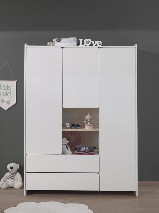 Kiddy Kledingkast 3 Deuren 2 Lades