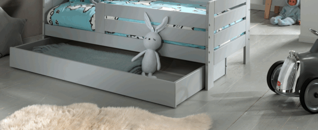 Peuterbed Met Bedlade Grijs