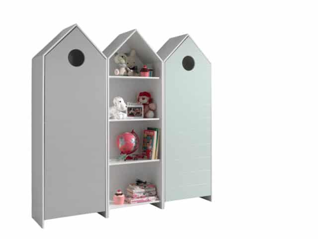 Deze Casami Combinatie Bestaat Uit 3 Kasten 2 Kastjes Met Een Grijze En Een Mintgroene Deur En 1 Open Kast