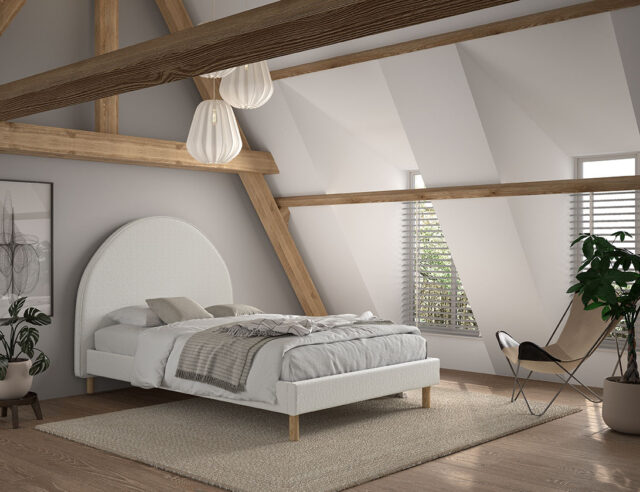 Moon Bed 140 215 200 Boucl Wit