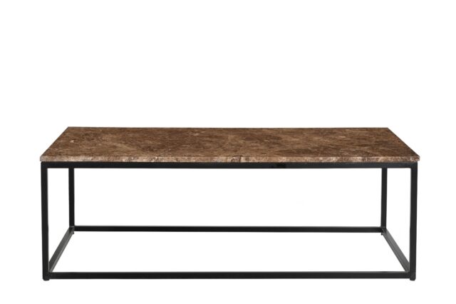 Salontafel Brix Dion 8211 Bruin Emperador Blad 8211 Metaal 8211 120 Cm