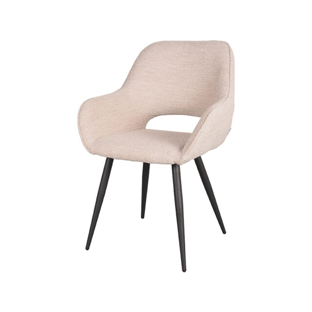 Armstoel Fer 8211 Stof Naturel Boucl 8211 Metaal Minimale Bestelling 2 Stuks