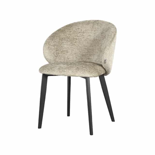 Eetkamerstoel Logan 8211 Stof Beige Fluweel 8211 Metaal Minimale Bestelling 2 Stuks