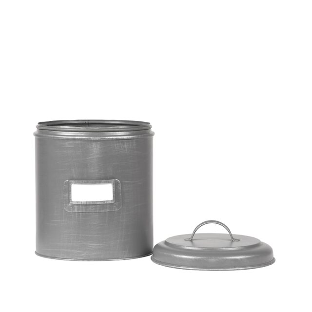 Label51 Opbergblik 8211 Antiek Grijs 8211 Metaal 8211 Xl 8211 20x20x25 Cm