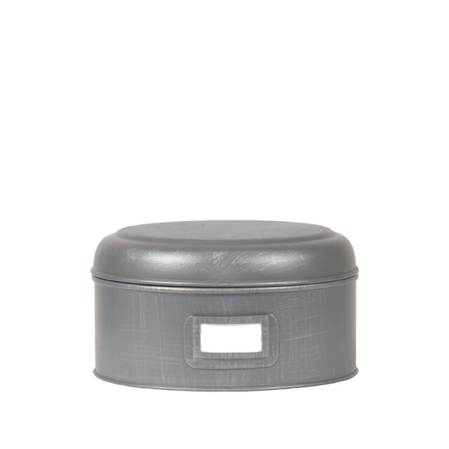 Label51 Opbergblik 8211 Antiek Grijs 8211 Metaal 8211 L 8211 22x22x12 Cm