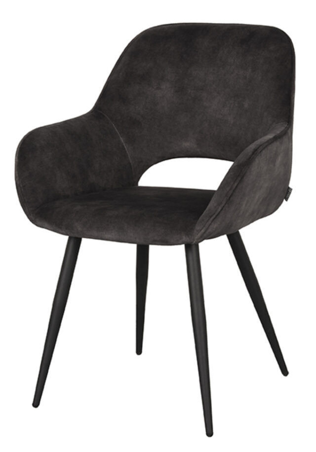 Armstoel Fer 8211 Stof Antraciet Fluweel 8211 Metaal Minimale Bestelling 2 Stuks