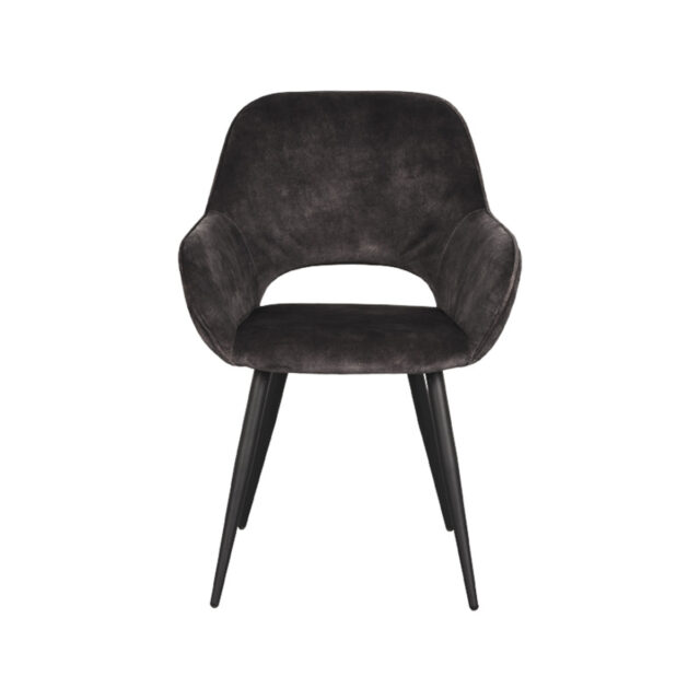 Armstoel Fer 8211 Stof Antraciet Fluweel 8211 Metaal Minimale Bestelling 2 Stuks