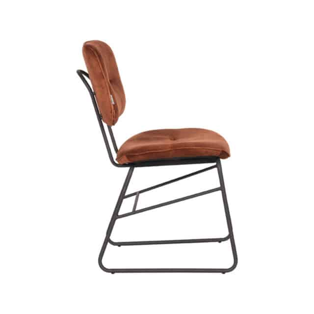 Eetkamerstoel Dez 8211 Stof Roest Velours 8211 Metaal Minimale Bestelling 2 Stuks