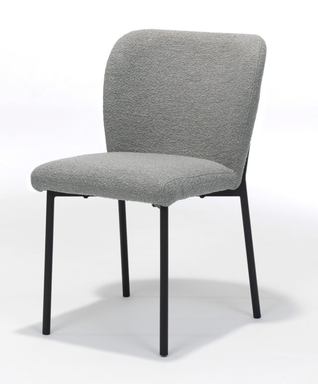 Eetkamerstoel Ventura 8211 Stof Teddy Steel 8211 Metaal