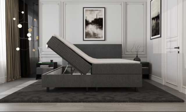 Mrgenn Opbergboxspring Antraciet 140 215 210