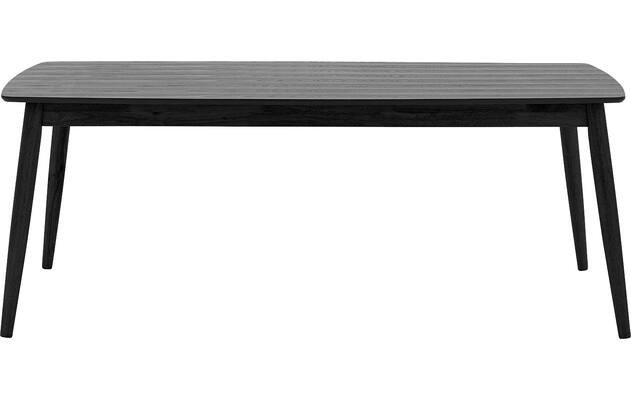 Flora 190x100 Eetkamertafel Deens Ovaal Zwart Eiken