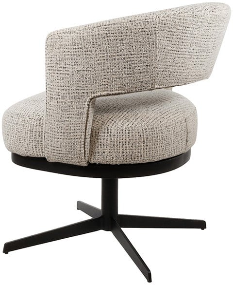 Eetkamerstoel Bruce 8211 Stof Coco Salt 8217 N Pepper 80 8211 Metaal 8211 Draaivoet 360