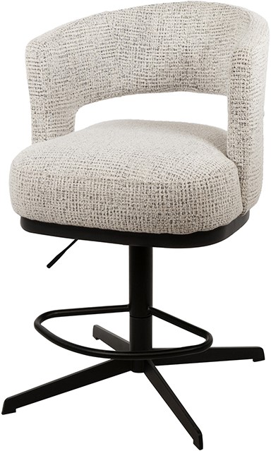 Barstoel Bruce 8211 Stof Coco Zout En Peper 80 8211 Metaal 8211 Draaipoot 360