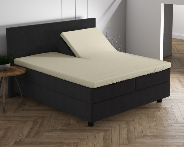 Dubbel Jersey 220 Gr Splittopper Hoeslaken Crme 160 X 200 220
